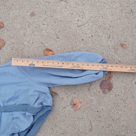 NWT NAP Loungewear Wrap Crop Top Baby Blue Tencel Blend Athleisure - Picture 11 of 12